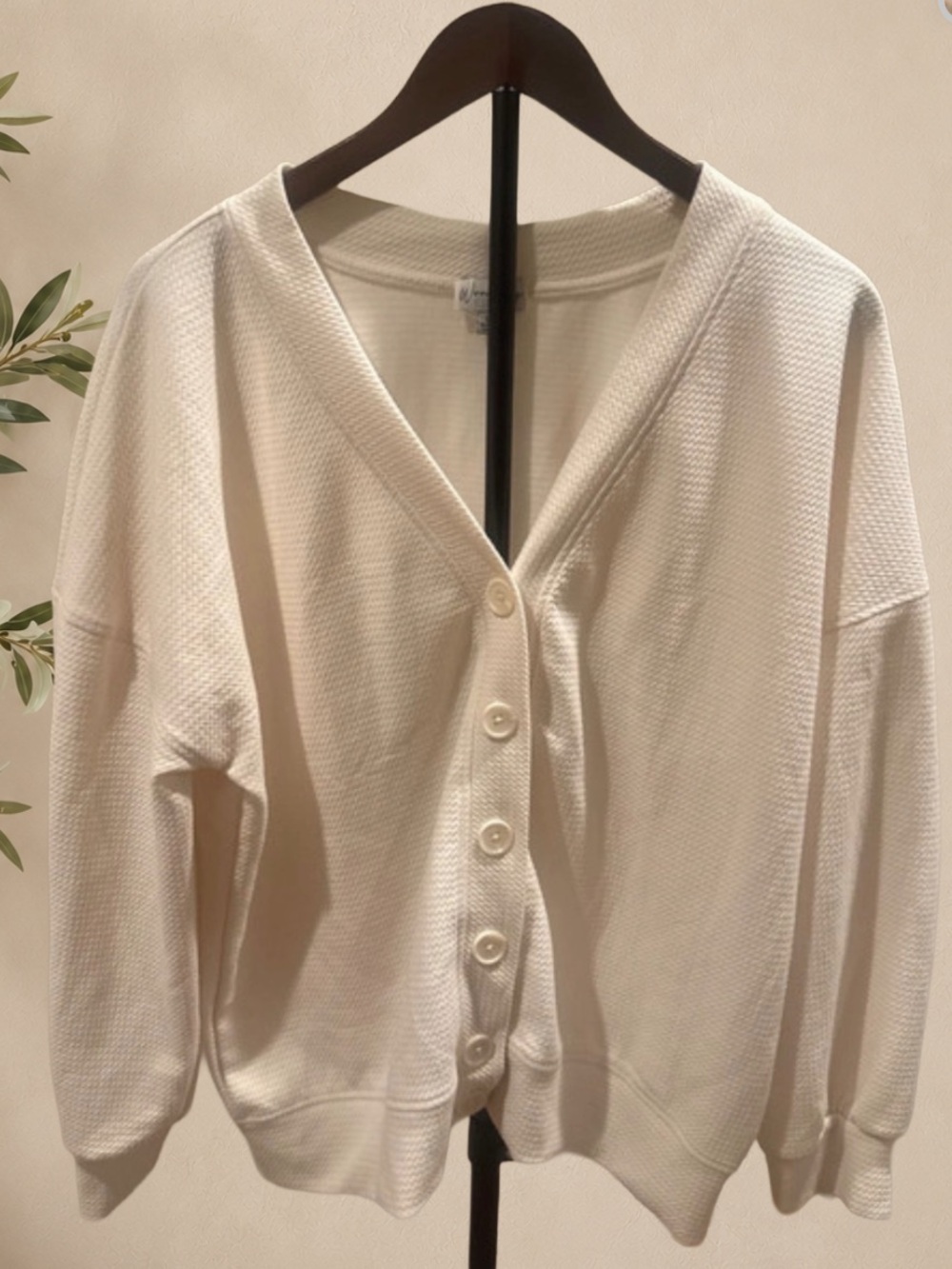 Wonderly Cardigan White Size Large Like New